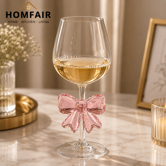 Elegant Bow Stem Glass Luxury Crystal Design
