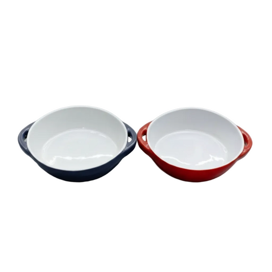 Danny Home Premium 9-Inch Round Porcelain Bakeware Dish for Baking & Serving