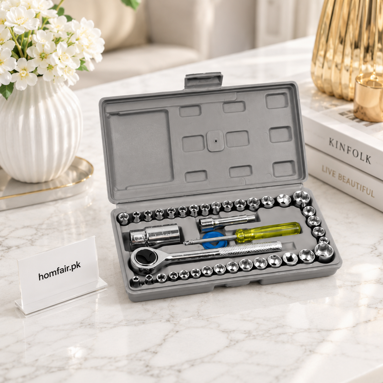 AIWA 40-Piece Combination Socket Wrench Tool Kit