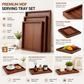 Premium 3-Piece Wooden Serving Tray Set
