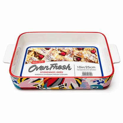 Danny Home OvenFresh 14" Stoneware Rectangular Baking & Serving Dish