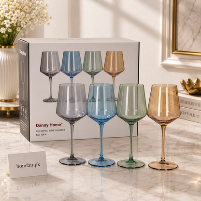 Premium Wine Glass Set of 4 – 450ml Elegant Glasses for Dining & Entertaining