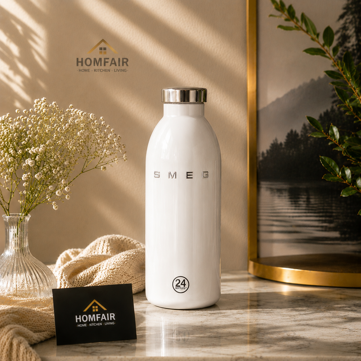 SMEG Style Stainless Steel Insulated Water Bottle