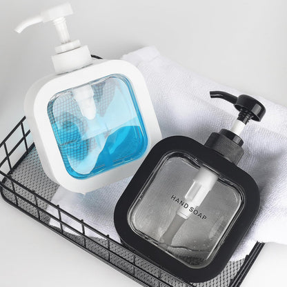 Premium Square Liquid Soap Dispenser Modern Refillable Pump Bottle