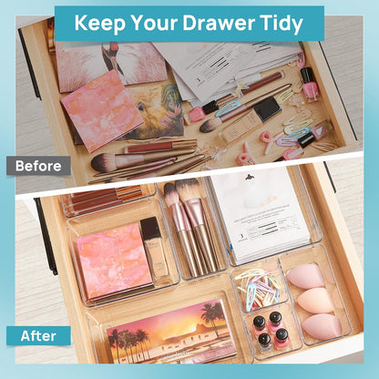 Transparent Drawer Organizer – Clear Multipurpose Storage Box