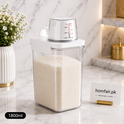 Multipurpose Airtight Storage Container with Measuring Cup