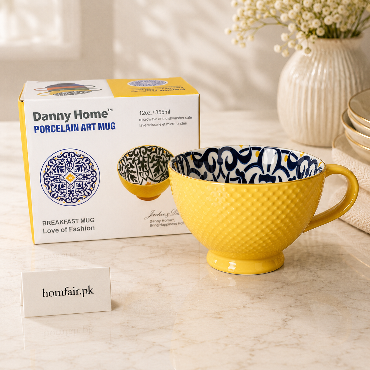 Seine 355ml Premium Mug – Elegant Danny Home Tea & Coffee Cup