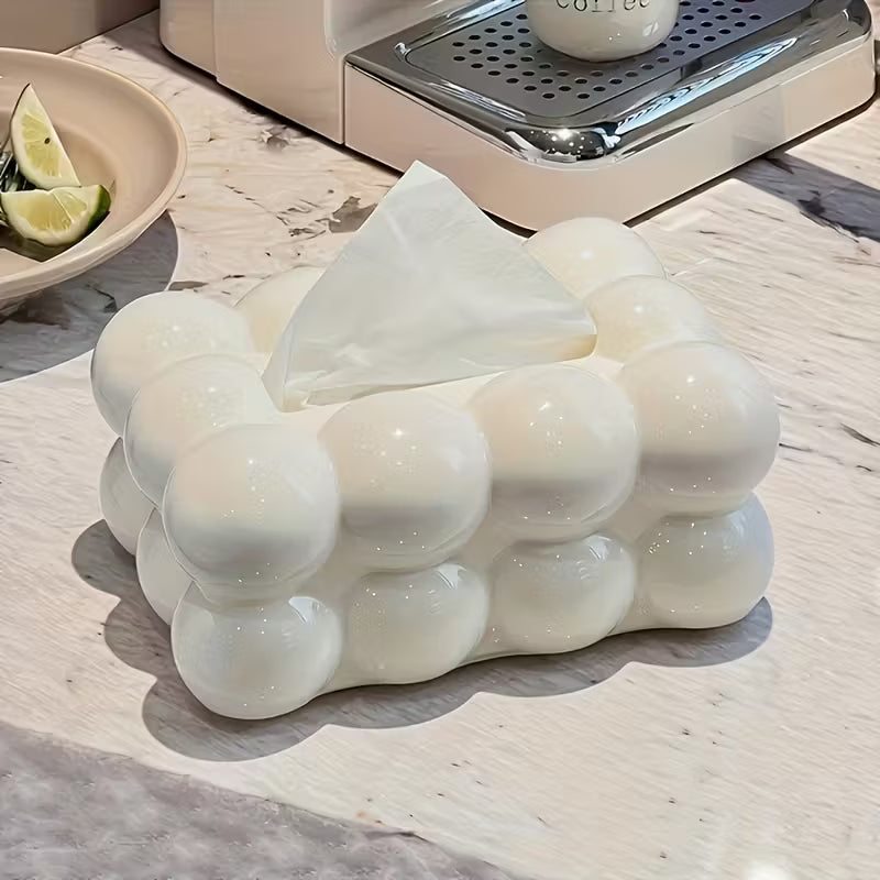 Bubble Bow Tissue Box Cute Decorative Tissue Holder