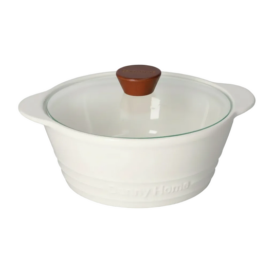 Danny Home Premium 2.5L Porcelain Soup Pot for Elegant Family Dining & Table Serving