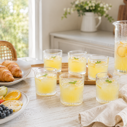 Limon EssentialServe 2445 Glass Set Ribbed 6 Pieces