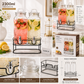Double Glass Beverage Dispenser with Metal Stand – 2300ml
