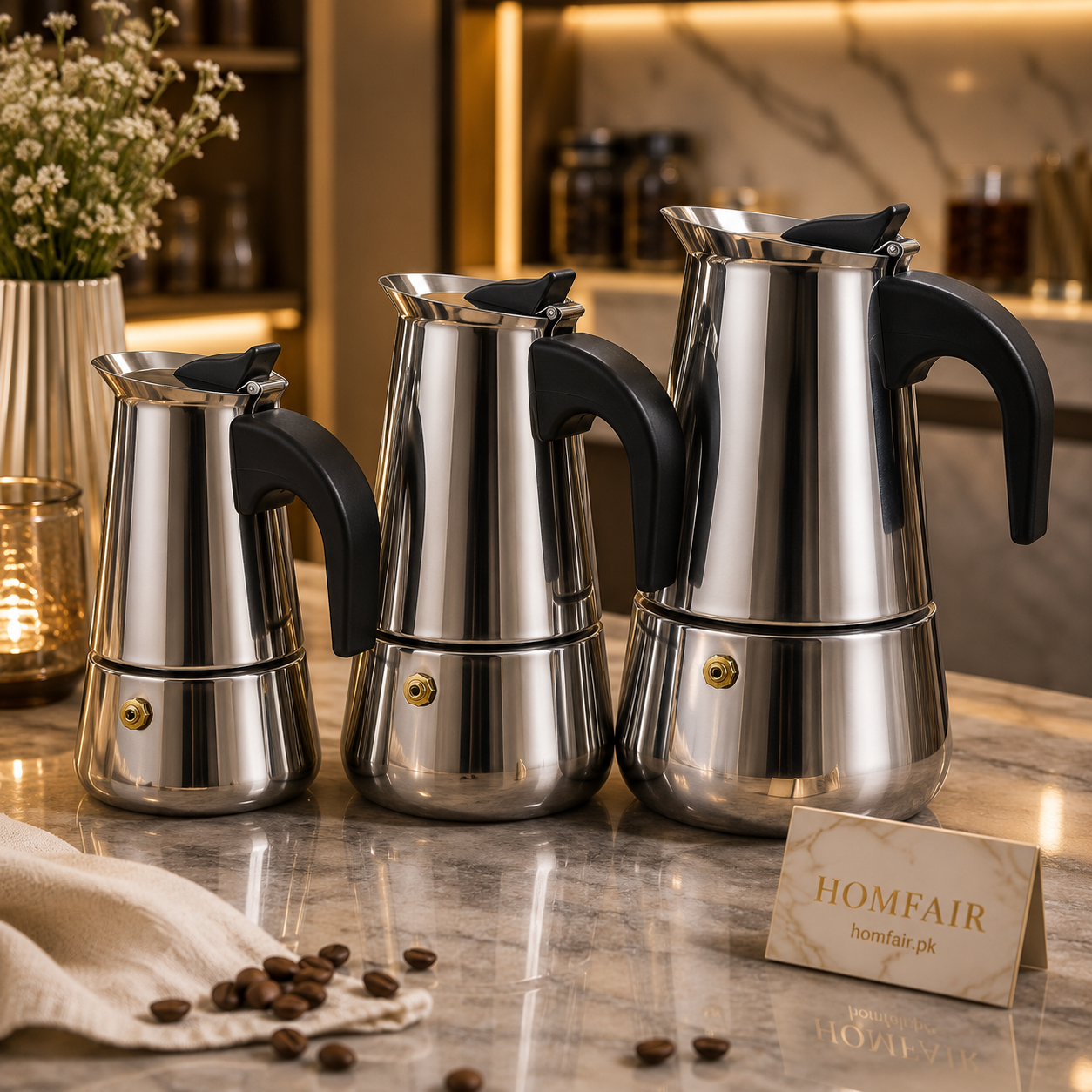 Premium Stainless Steel Coffee Percolator Pot – Stovetop Tea & Coffee Maker