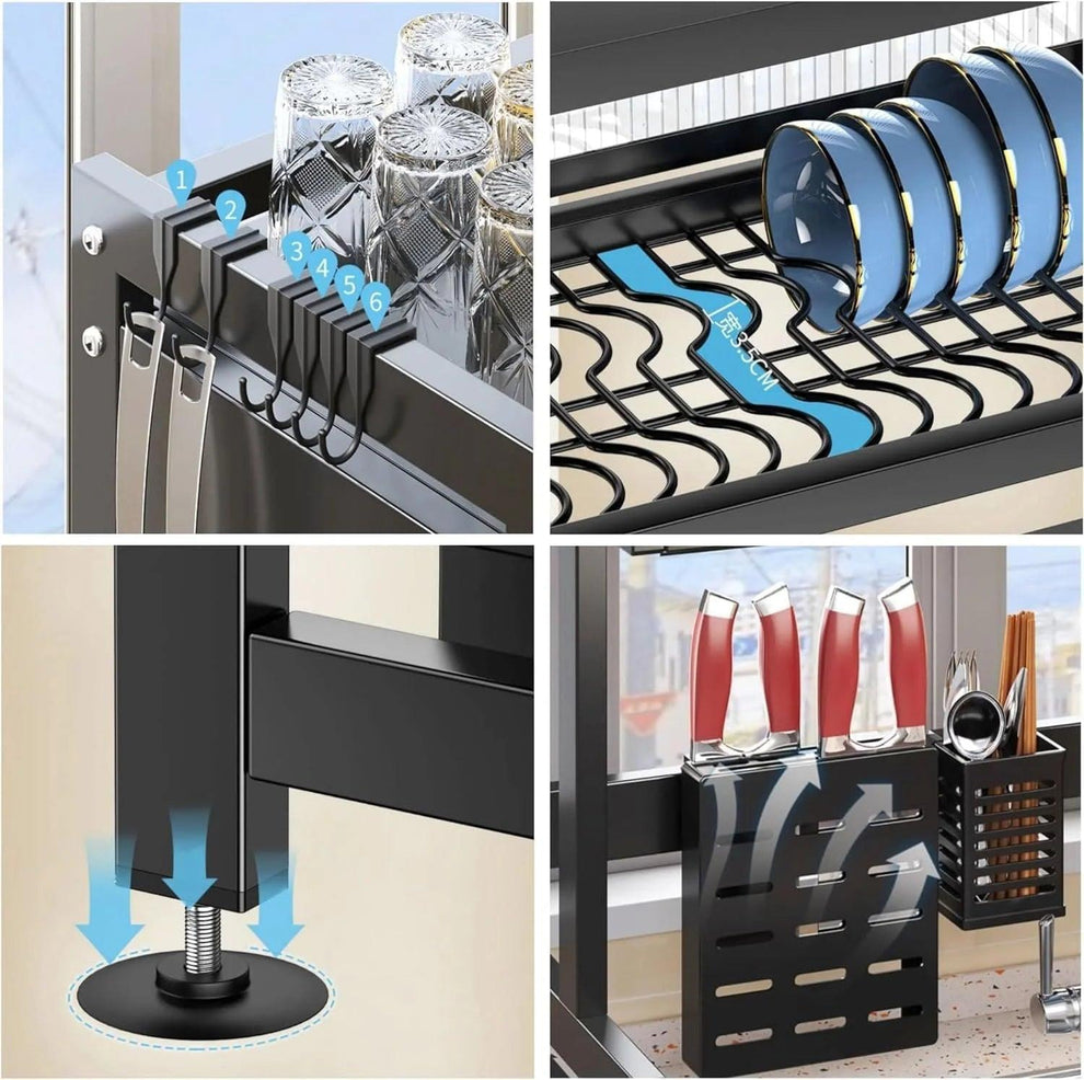 Over The Sink Rack for Kitchen Organization and Storage