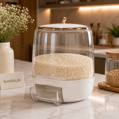Premium Airtight Rice Storage Dispenser – Large Capacity Grain Container