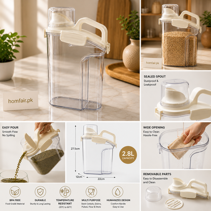 Premium Quality Food Storage Jar - Airtight Glass Container
