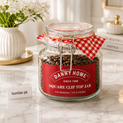 Danny Home Clip Top Glass Storage Jar 750ml