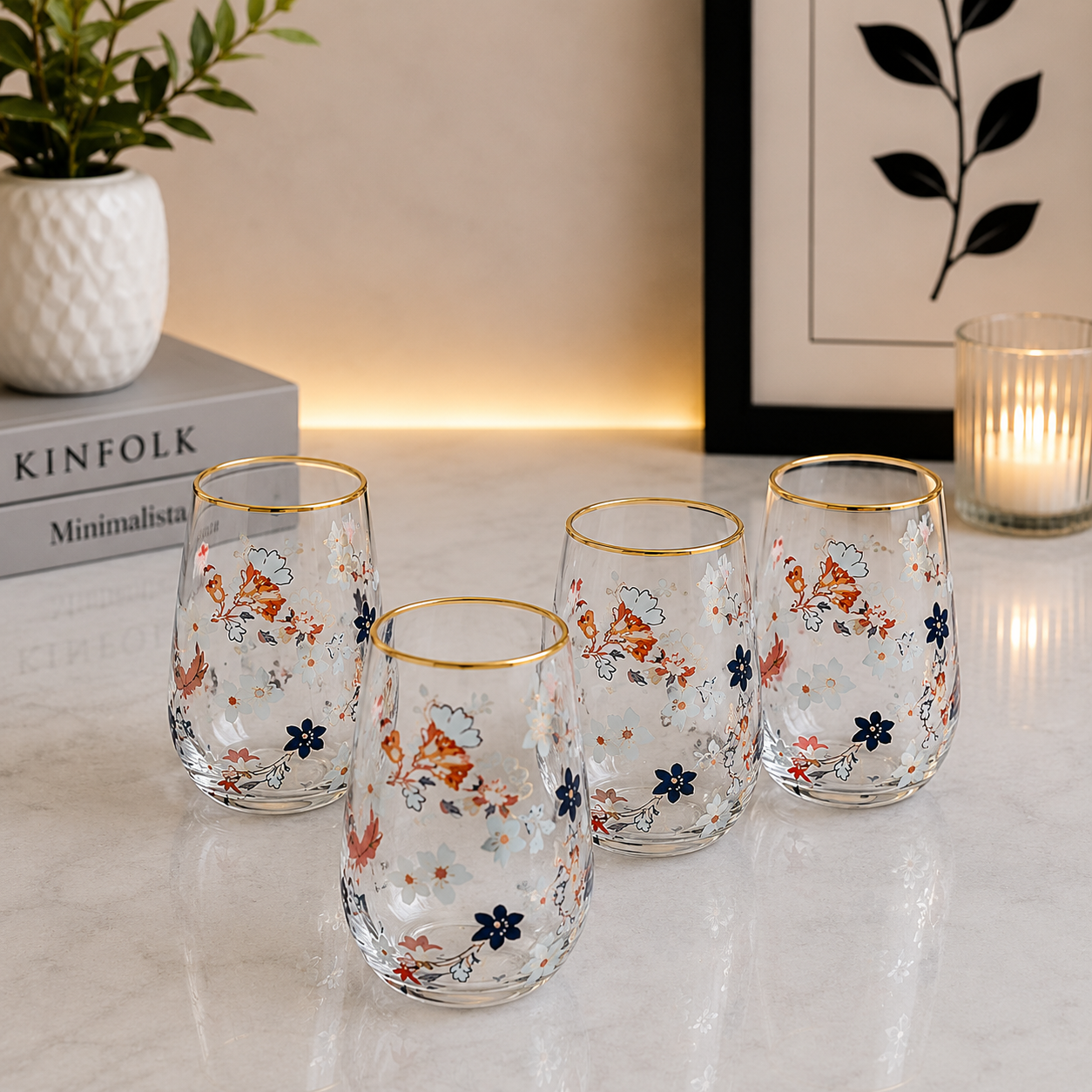 Danny Home Glass Cup Set – 315ml (6 Pcs)