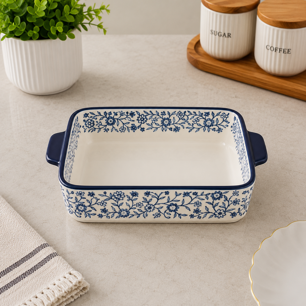 Danny Home 8" Porcelain Bakeware Dish