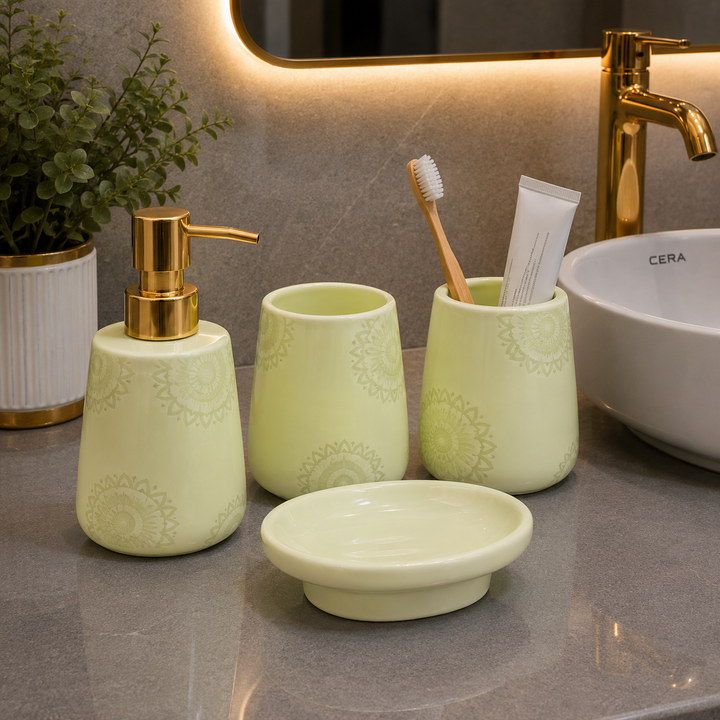Brilliant Luxury Light Green Bathroom Accessory Set