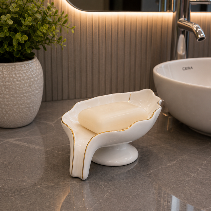 Brilliant Luxury White Leaf Soap Dish