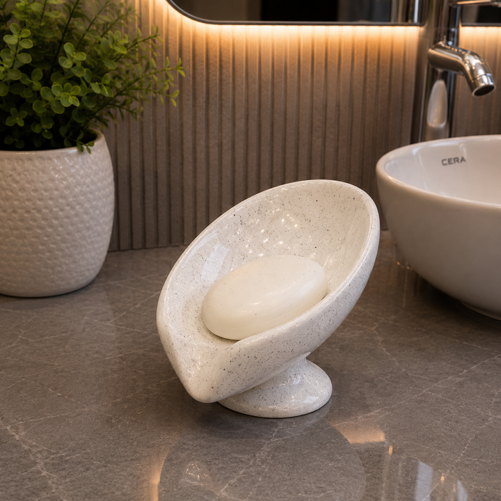 Brilliant Luxury White Granite Soap Dish