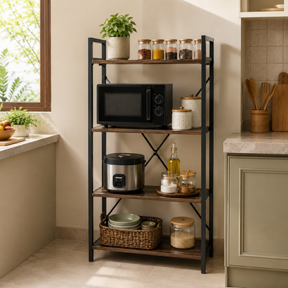 4 Tier Kitchen Storage Rack Microwave & Organizer Shelf Stand