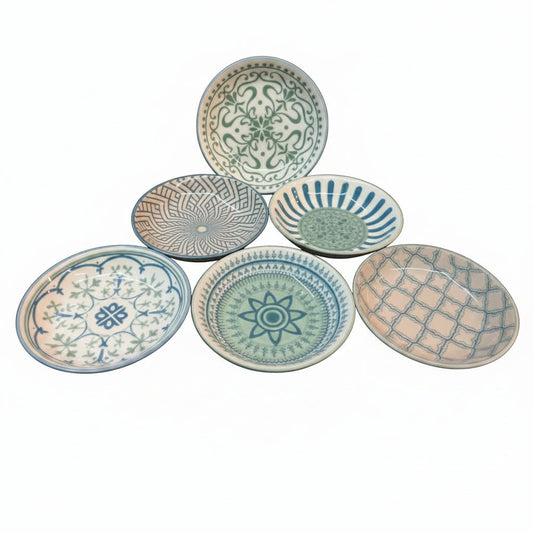 Danny Home Elegant 6-Piece 3.87-Inch Porcelain Dish Set for Desserts & Individual Serving
