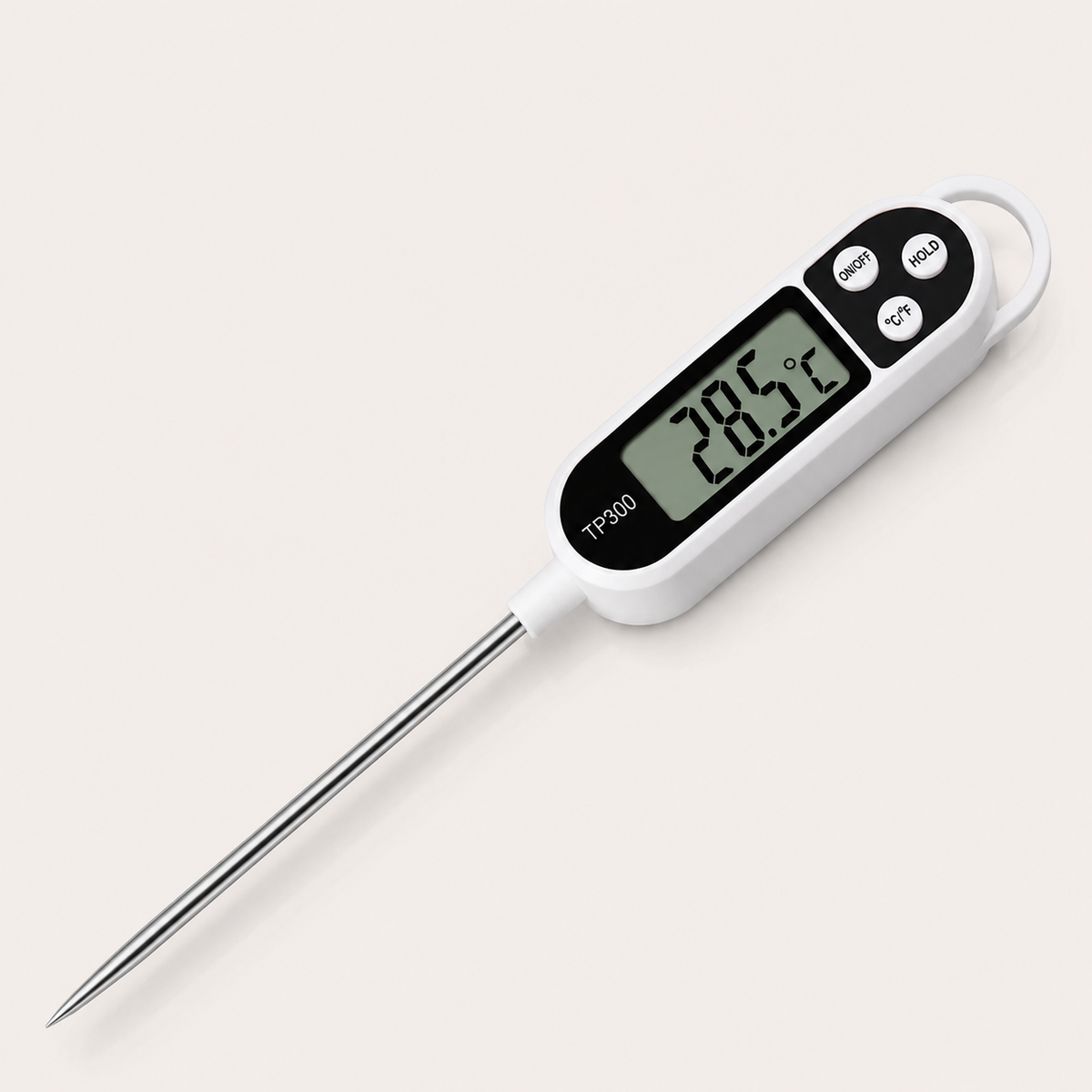 Digital Food Thermometer with Probe and Hold Temperature Function