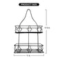 Double Layer Durable Bathroom Rack Wall Mounted Storage Organizer