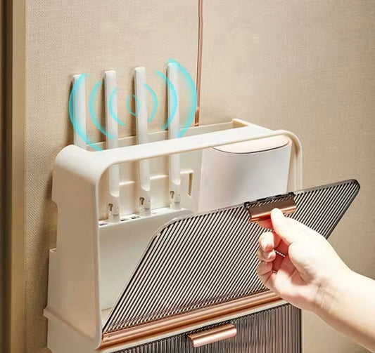 Luxury Wall-mounted WiFi Router Shelf for Space-Saving Convenience