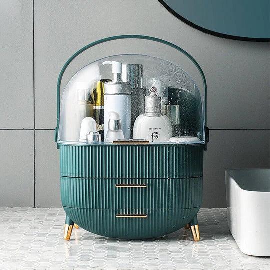 Luxury 3-Layer Makeup Organizer for Elegant & Efficient Desktop Storage