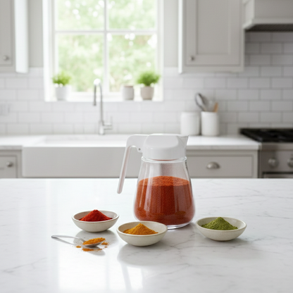 Limon Sliding Lid Glass Sugar Dispenser