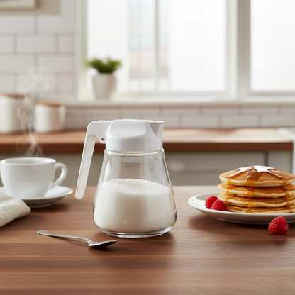 Limon Sliding Lid Glass Sugar Dispenser