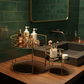 Luxury 2-Tier Cosmetic Organizer Tray Set Makeup & Skincare Storage Stand