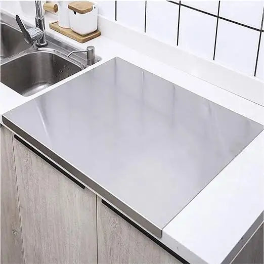 Non-Slip Stainless Steel Cutting Board for Chopping, Dough Rolling and Prep