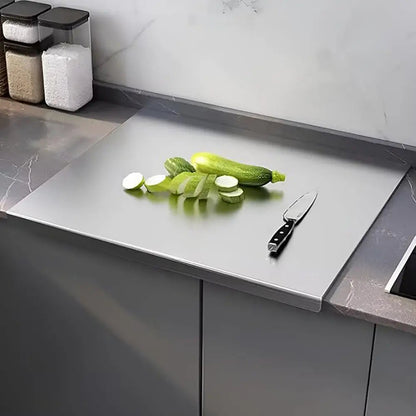 Non-Slip Stainless Steel Cutting Board for Chopping, Dough Rolling and Prep