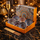 Luxury Hand Painted Ceramic Bowl Set with Chopsticks Premium Gift Box