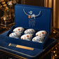 Luxury Japanese Ceramic Bowl Set with Chopsticks Floral Design