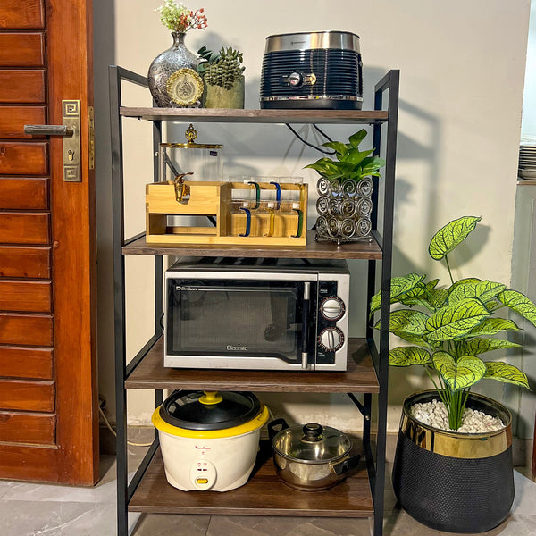 4 Tier Kitchen Storage Rack Microwave & Organizer Shelf Stand