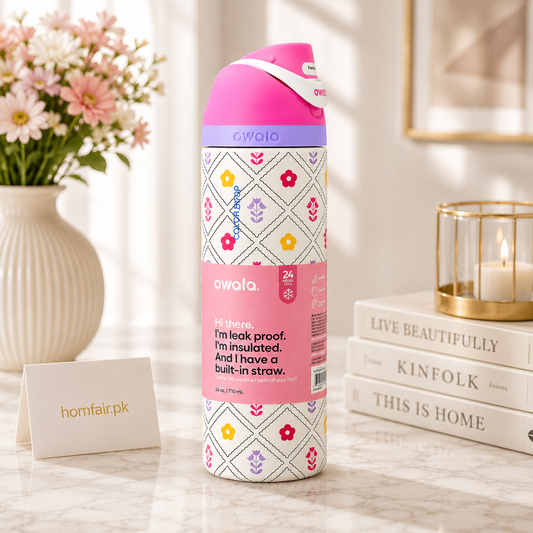 Owala Floral Pastel Edition Water Bottle Insulated Bottle – 24oz