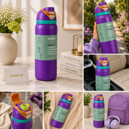 Owala Purple Water Bottle Insulated Bottle – 32oz
