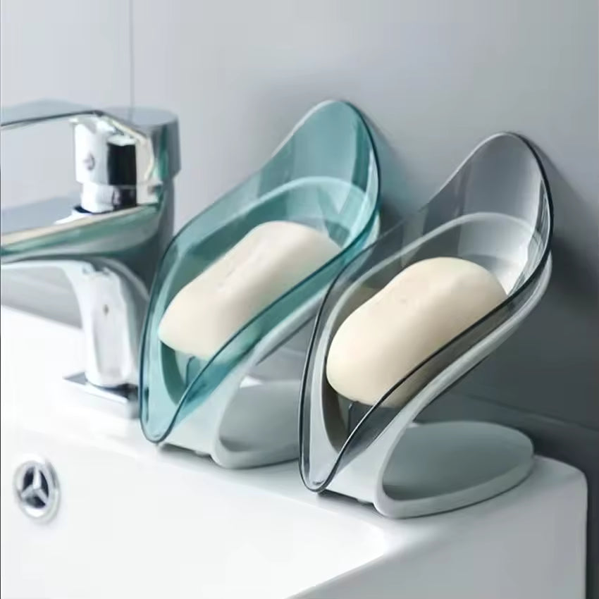 Leaf Shape Soap Box Non-Slip Drain Soap Holder