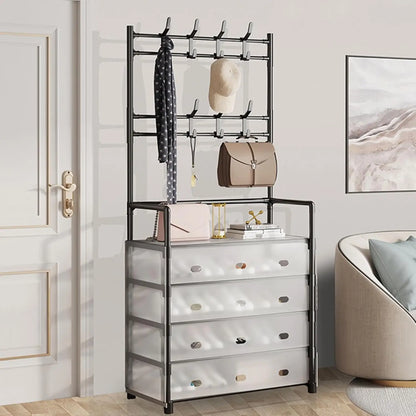 Multi-Functional Shoe and Coat Rack Wide Dustproof Organizer