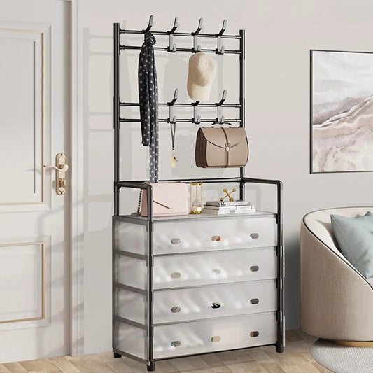 Multi-Functional Shoe and Coat Rack Wide Dustproof Organizer