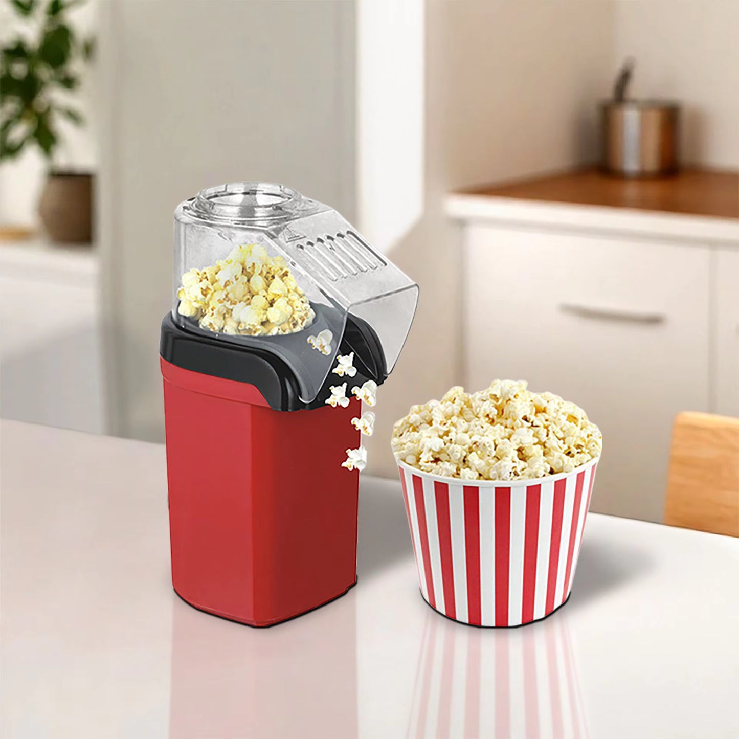 Electric Popcorn Maker Hot Air Popcorn Machine for Home Use