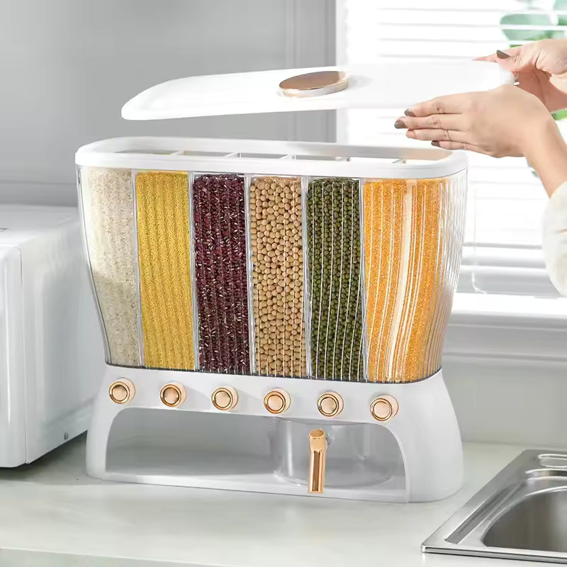 Luxury Cereal Dispenser 6 Portion – 10Kg Dry Food Storage