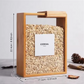 Bamboo Wooden Grain Storage Box Airtight Food Container for Kitchen