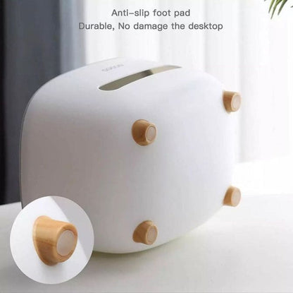 Ecoco Tissue Box Holder with Organizer Tray