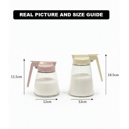 Limon Sliding Lid Glass Sugar Dispenser