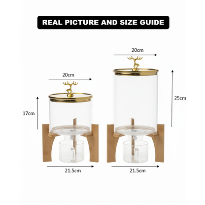 Luxury 5500ml Rice Dispenser with Measuring Cup Elegant Kitchen Storage Jar